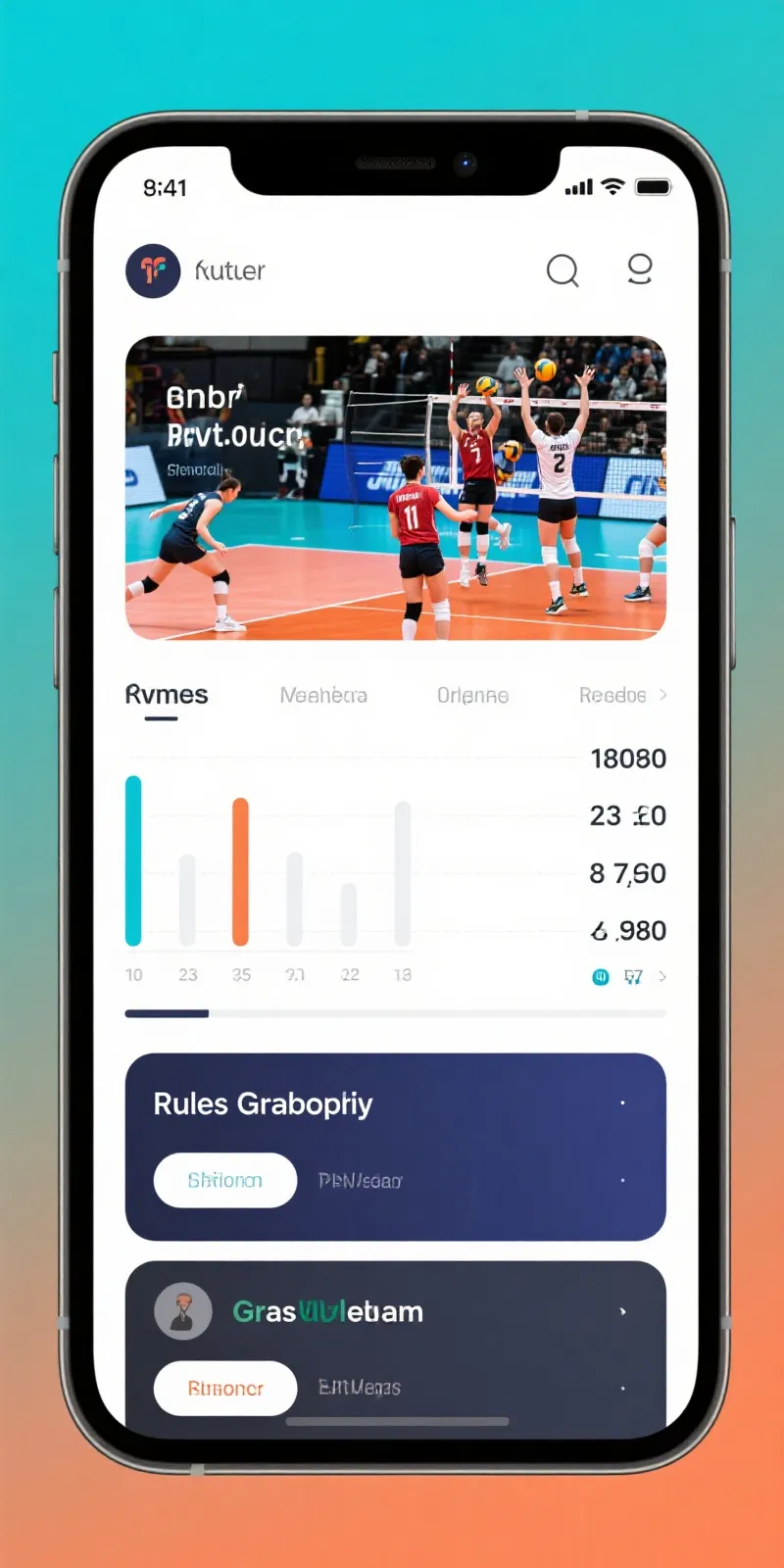 排球入门App界面演示